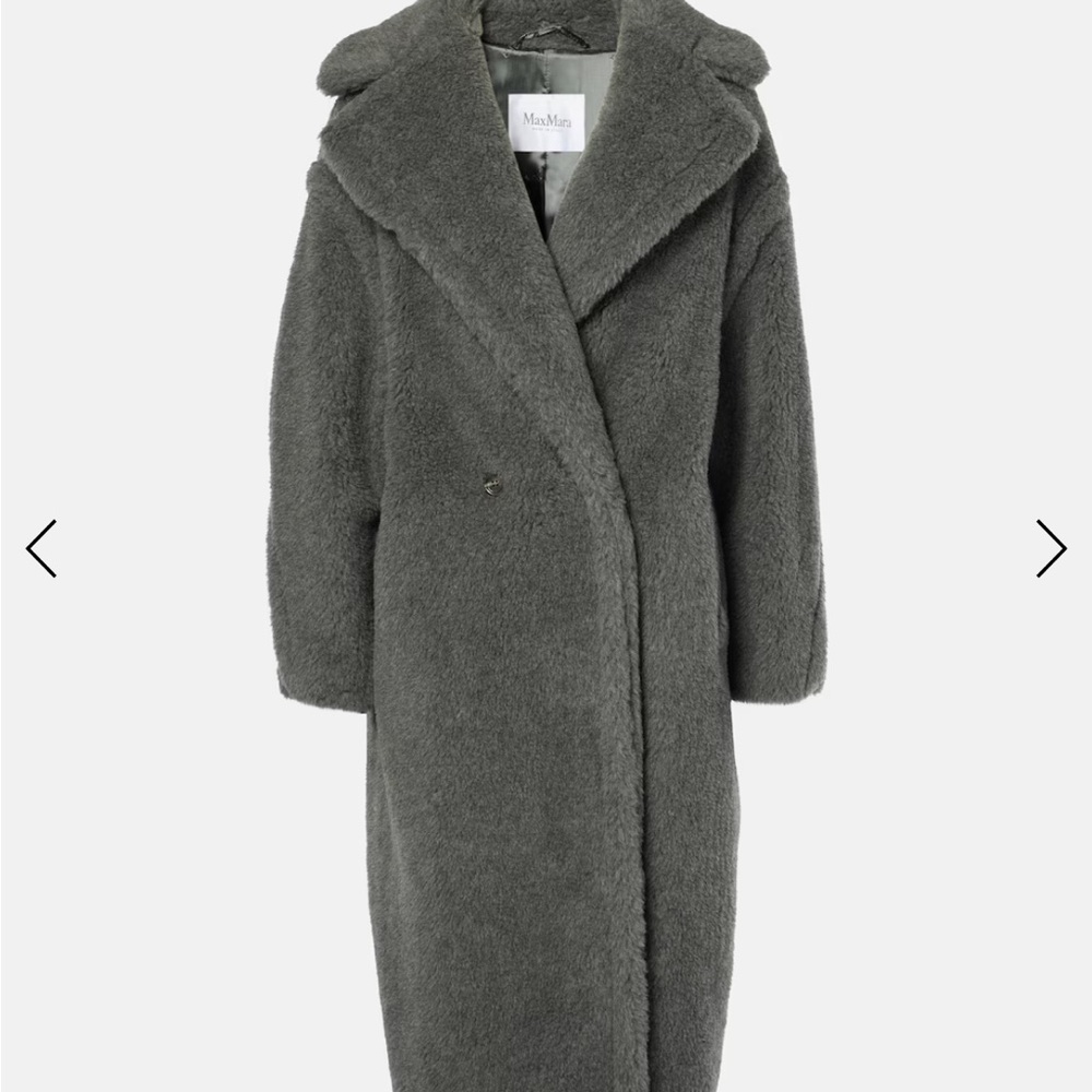 MaxMara Vintage Teddy Gray Long Coat